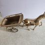 Antique Brass Horse & Hay Cart . Image 10