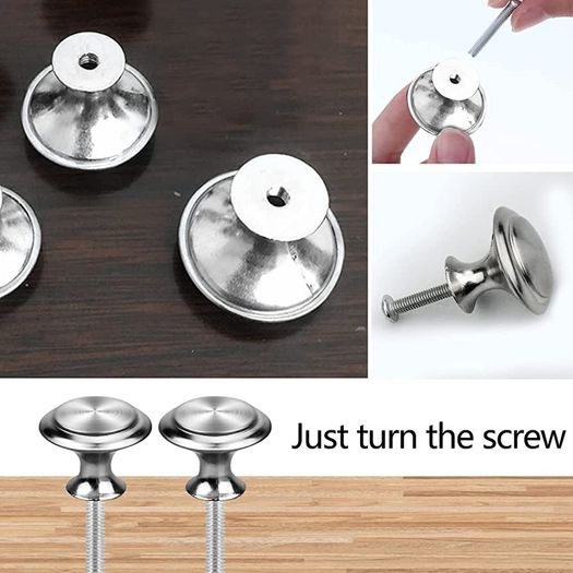 20 Pieces 30mm Cabinet Knobs, Round Mushroom Drawer Knobs Handles for Kitchen Cabinet Drawer Wardrobe Furniture (FREE POSTAGE)