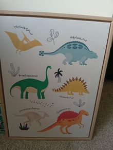Dinosaur canvas wall art