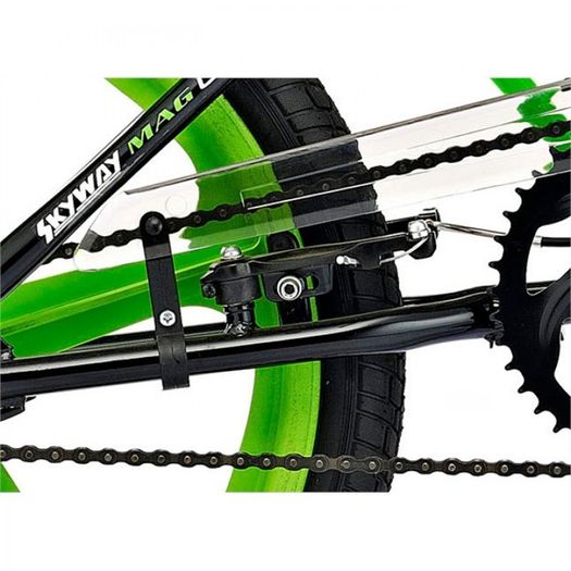 11" Rooster BIG DADDY, 20" Green Skyway Mags, Black
