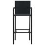 Bar Stools 2 pcs Black Poly Rattan Image 3