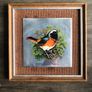 Set of 5 Vintage Wooden Framed Bird Pictures Image 3