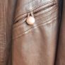 oversized brown leather jacket vintage Image 8