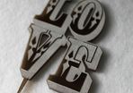Love Acrylic  Wedding CakeTopper Anniversary Decor Sings Just Married