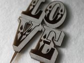Love Acrylic  Wedding CakeTopper Anniversary Decor Sings Just Married