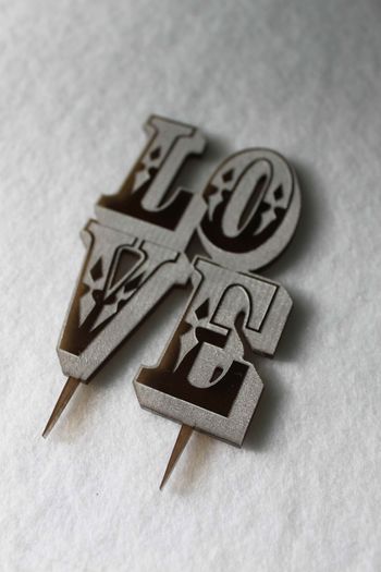 Love Acrylic  Wedding CakeTopper Anniversary Decor Sings Just Married