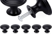 NEW SALE | Vintage Cabinet Knobs, Chic Drawer Knobs, Antique Style Kitchen Cupboard Handles, 30mm Round Furniture Door Knobs (24, Black)