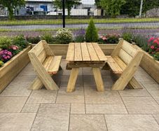 2x Benches and Table