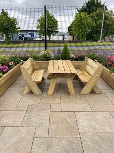 2x Benches and Table