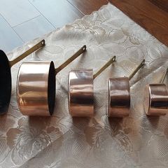 Set of Vintage Copper Pots