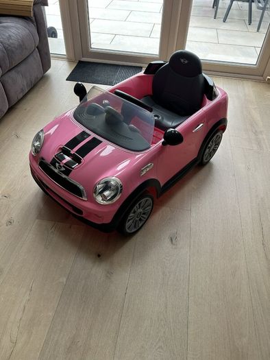 Electric Pink Mini Cooper Ride-On Car 6V
