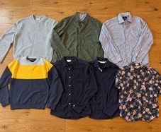 Men 7 piece clothing bundle size M Tommy Hilfiger Zara Next Selected Homme Moss