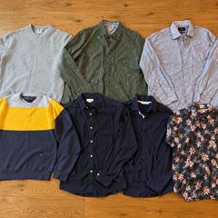 Men 7 piece clothing bundle size M Tommy Hilfiger Zara Next Selected Homme Moss