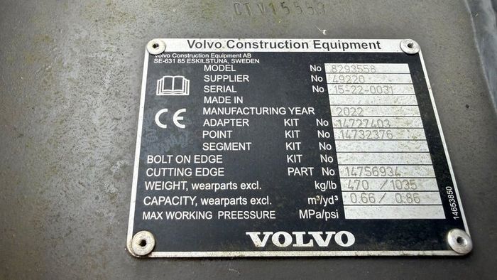 Volvo Digging Bucket  0.66m
