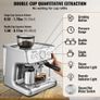 Espresso Machine with Grinder, 15 Bar Semi Automatic Espresso Coffee Maker with Milk Frother Steam Wand Image 6