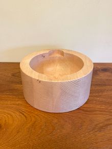 Vintage Danish Bodum Solid Staved Wood Bowl