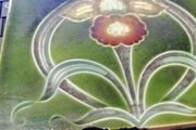 Antique R &amp; H Johnson Floral Crematic Tile