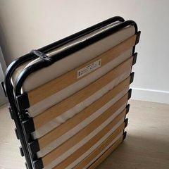 Foldable single bed with mattress