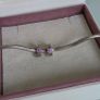 Pandora  purple sparkling forest spacer charms pair x2 very good condition Image 2