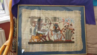 Egyptian Scene on Papyrus