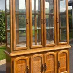 Solid Oak Display Cabinet