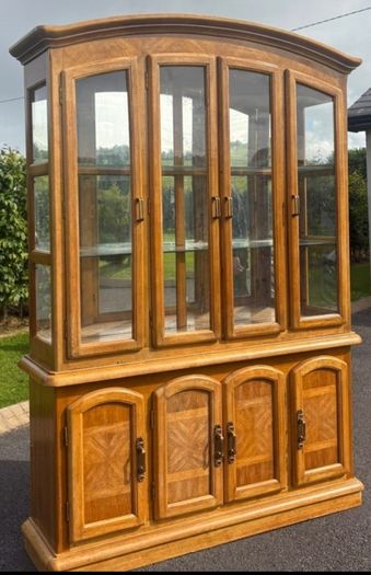 Solid Oak Display Cabinet