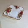 Small  Square Confection Bowl / Jam Dish Royal Albert Old Country Roses Bone China Image 2