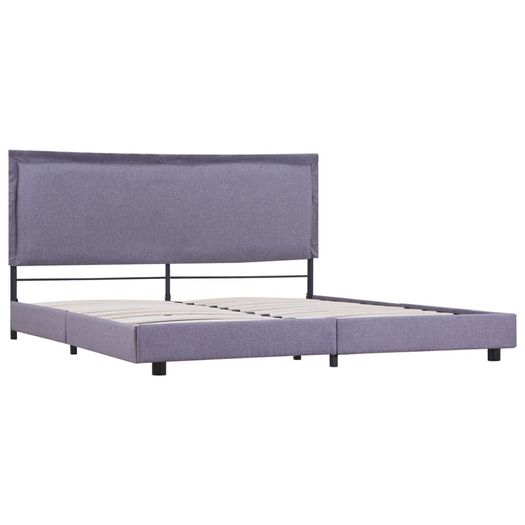 Bed Frame Light Grey Fabric 150x200 cm