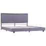 Bed Frame Light Grey Fabric 150x200 cm Image 4