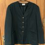 Vintage 90s Forest Green Collarless Blazer Jacket - Size 18 - Made in Ireland Image 6