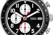 FOSSIL FS6045 Sport Tourer watch for men, chronograph movement with stainless steel, 42mm