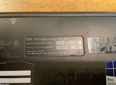 HP Elitebook Folio 1040 G2
