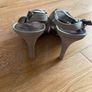 Brand New Grey Suede Perp Toe Sling Backs UK7 Image 2
