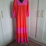 Pink and Orange Striped Maxi Dress Image 7