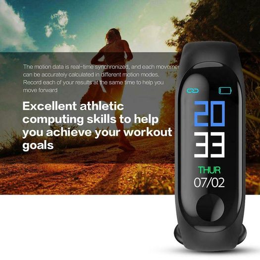 Brand New Heart Rate Monitor Waterproof Black Smart Watch Bracelet