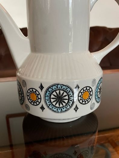 Vintage Kathie Winkle Renaissance Coffee Pot Staffordshire Ironstone England