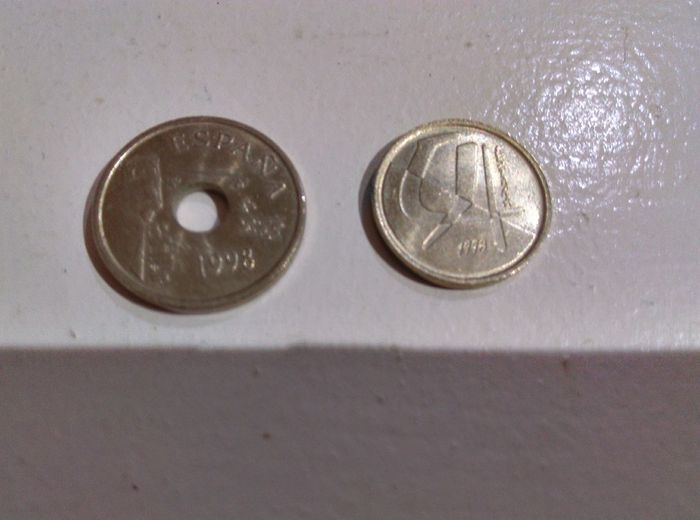 5 Pesetas & 25 Pesetas, Spain coins