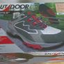 Ladies Grey Red Walking Shoes Size UK 5 EU 38 Outdoor Trail Hiking Trainers Coolmax Brand New Boxed Image 2
