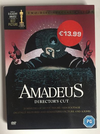 Amadeus (Milos Forman) [1984] Tom Hulce & F. Murray Abraham [Movie 2xDVD Digipack] Academy Award Winner