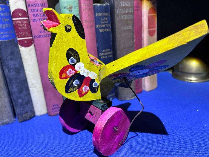 Vintage bird styled wooden toy