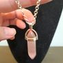 Rose Quartz Point Necklace Gift Boxed Image 2
