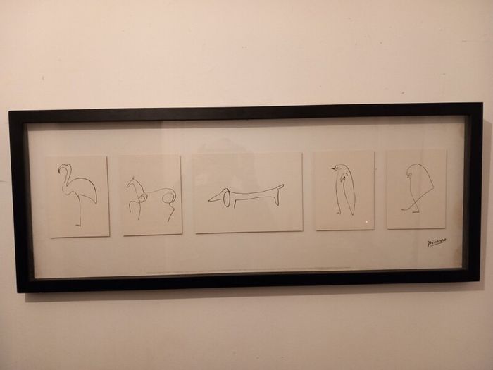 picasso animal study lithographs mounted/framed