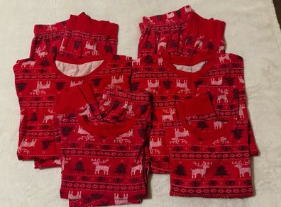matching family Christmas pyjamas x4