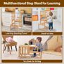3-In-1 Toddler Kitchen Stool Helper  Convertible Standing Tower With Whiteboard for Kids Childrens Bathroom Kitchen Counter Helper Mothers' Helper Tower Learning Stool (Natural) Image 3