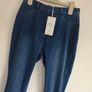UK14 Petit, Next Blue Full Length Jersey Denim Leggings - NEW Image 2