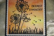 Deepest sympathy card - seeded dandelions