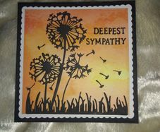 Deepest sympathy card - seeded dandelions