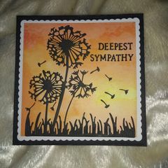 Deepest sympathy card - seeded dandelions
