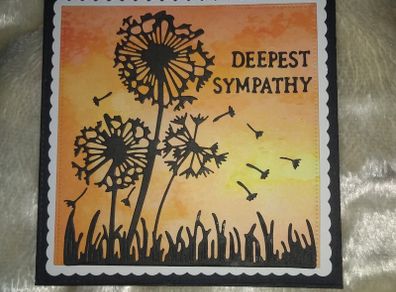 Deepest sympathy card - seeded dandelions