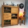 Solid Oak Cabinet and side table Image 7